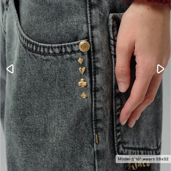 JNCO | Gambler Jeans Black Vintage Wide-leg Baggy | 23” Opening | 28 x 30 New - Picture 4 of 16